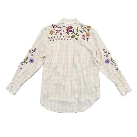 NEW JOHNNY WAS women's toni relaxed plaid pocket shirt in plaid - Picture 2 of 2